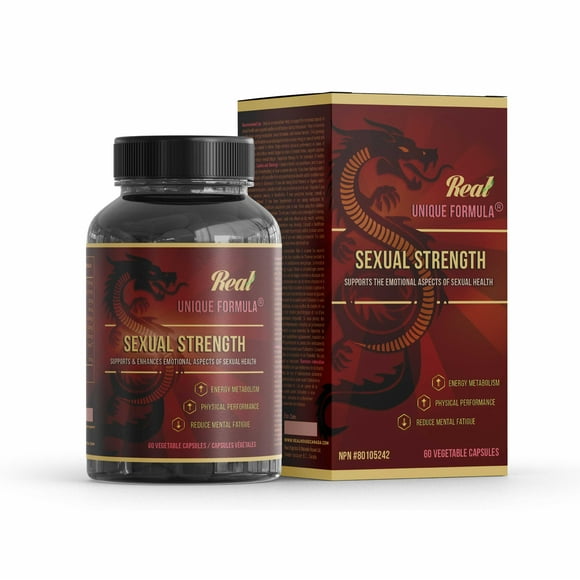 Unique Formula Sexual Strength Supplement with Black Maca, Korean Red Ginseng | 60 Capsules