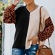 thumbnail image 5 of ICHUANYI Liquidación Camisa Suelta Informal de Punto con Costuras y Estampado de Leopardo con Cuello en V para Mujer ICHUANYI WER202308232023, 5 of 9