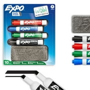 EXPO Dry Erase Markers Kit, Includes Eraser, Mounting Strips, and Mountable Organizer 10 Count