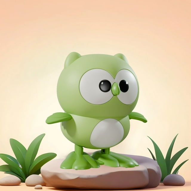 Jouet de Dessin Animé Hibou à Remonter, Jouet à Remonter Auto-Sautant et Marcheur, Jouet de Développement Intellectuel pour la Motricité Fine, Jouet Facile à Utiliser et Adapté à Tous les Âges, Jouet d'Accompagnement Interactif Parent-Enfant Heureux