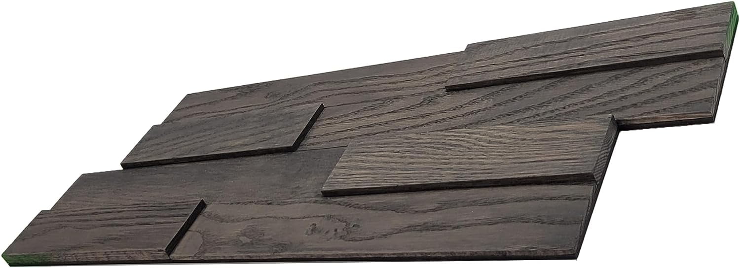 Z Design Studio Inc 8"x 18" 3D Solid Wood Brick Wall Panels, Red Oak ...