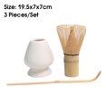 thumbnail image 2 of Bearachild Juego de Matcha japonés 3 en 1, batidor de bambú seguro, juegos de té de cucharadita, tienda de bebidas para interiores, herramientas para Teteras Blanco Bearachild HA010720-02B, 2 of 6