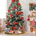 thumbnail image 4 of FMSHPON Traditional Roast Turkey Xmas Christmas Tree Skirt Stand Mat for Holiday Party Decoration Indoor Outdoor 48 inches, 4 of 6