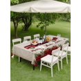 thumbnail image 3 of Outdoor Tablecloth with Umbrella Hole and Zipper, Red Plaid Christmas Rectangle Table Cloth 52x70 Inch Waterproof Tablecloth, Truck Xmas Tree Vintage Winter Picnic Table Cover for Patio Camping, 3 of 7