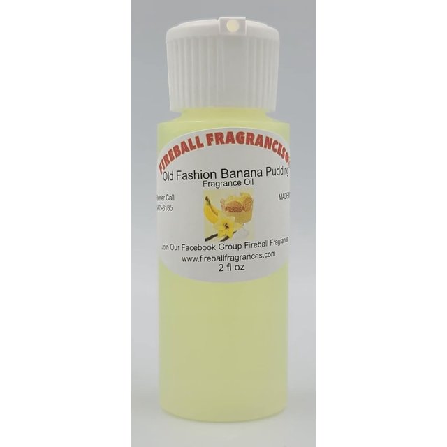 Pudín de plátano a la antigua usanza ~ Pudín de plátano cremoso con obleas de vainilla y cobertura de merengue Aceite perfumado de Fireball Fragrances - Botella de 2 oz.