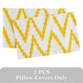thumbnail image 4 of HOMERRY Embroidered Decor Throw Pillow Covers Embroidery Modern Square Pillowcase 12x20 in， Yellow， 2pack, 4 of 7