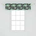 thumbnail image 2 of Ambesonne Grey and Green Valance Pack of 2, Nostalgic Floral, 54"X12", Grey Mint Green, 2 of 2