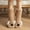 Brown, variant on Onlysocks Cute Cozy Thick Slipper Fuzzy Grips Animal Socks for Women, for Winter Indoor Floor Comfort, White