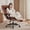 Espresso, variant on Primy Premium Executive Office Chair - Big & Tall PU Leather Reclining Chair with Footrest & Lumbar Support, 400lb Heavy Duty Ergonomic Computer Desk Chair for Home/Office, Black