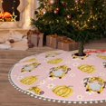 thumbnail image 6 of Rocae Watercolor Gnomes for Christmas Tree Skirt with Pom Pom Trim for Holiday Party for Holiday Home Decor Indoor Outdoor-36", 6 of 7