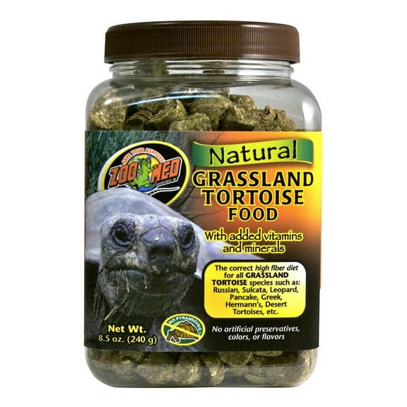 Zoo Med Natural Grassland Tortoise Food [Reptile Tortoise Food, Reptile Supplies] 8.5 oz
