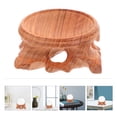 thumbnail image 3 of KAKOWELY Retro Wooden Base 2Pcs Retro Wooden Base Home Simple Gourd Holder Crystal Balls Displaying Stand2.36"X2.36"X0.98", 3 of 5