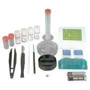 AmScope 120X-1200X 52-pcs Kids Beginner Microscope STEM Kit with Metal Body Microscope, Plastic Slides, LED Light and Carrying Box