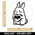thumbnail image 2 of Cute Bunny Rabbit with Valentine's Day Heart Self-Inking Rubber Stamp Ink Stamper - Fuchsia Ink - Mini 1/2 Inch, 2 of 7
