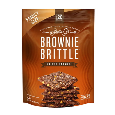 Sheila G's Brownie Brittle Salted Caramel Cookie Snack Thins, (Best Brownie Brittle Recipe)