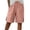 Dark Pink, variant on Women Wide Leg Cotton Shorts Elastic Waist Drawstring Side Slit Buttons Shorts Trendy Casual Work Sky Blue M