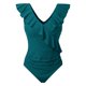 thumbnail image 3 of WILLBEST Traje de Baño Mujer Dos Piezas Trajes de Baño para Mujer Traje de Baño Lindo Traje de Baño con Cuello En V con Volantes, 3 of 4
