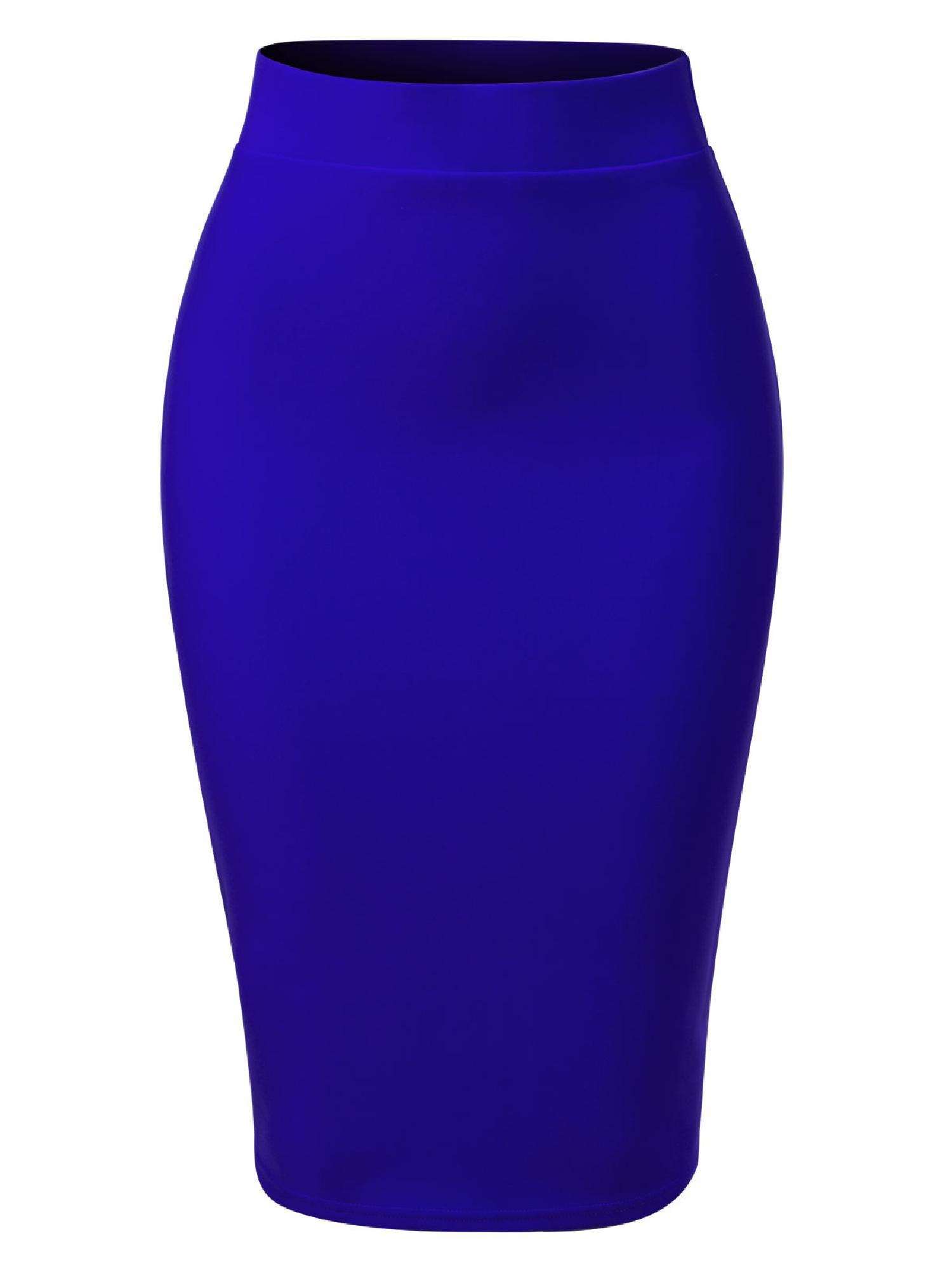 royal blue bodycon skirt