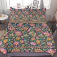 thumbnail image 1 of HAHDAXIA Retro Flower Bedding Solid Comforter Set for All Seasons,3 Pieces(1 Comforter+2 Pillowcases),Soft Microfiber Bedding Set Twin(86"x70"), 1 of 7