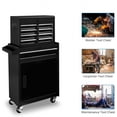 thumbnail image 2 of Ktaxon, 44.09 lb, 22.95" Steel 5-Drawer Rolling Tool Chest Black, 2 of 8