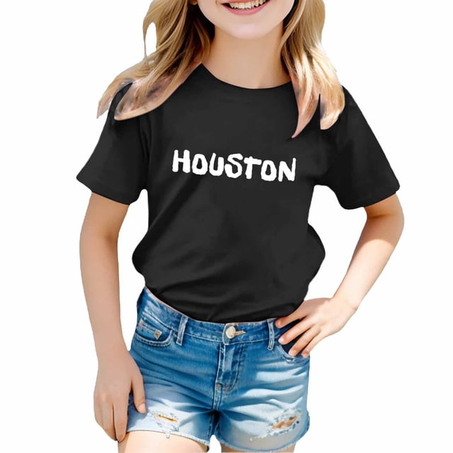 TZEWGL Tops For Child City Theme Printed Comfortable Crew Neck Short Sleeve Top For Newborns size 3-4T