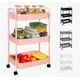 thumbnail image 1 of Carrito Organizador De Metal Transportador Metálico Ruedas Modelo Rosa, 1 of 4