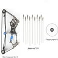 thumbnail image 2 of Archery Mini Compound Bow and Arrow Set -Stainless Steel Mini Pocket Survival Hunting Bow Right/Left Hand for Target Shooting Practice Archery Entertainment Fun Gift, 2 of 8