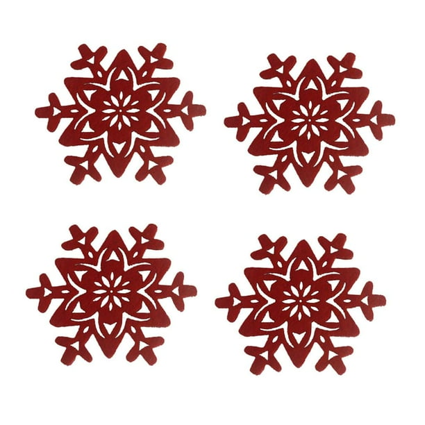 4x Paño de de Nieve Fieltro Taza Posavero Taza de Taza de Copa Copa Place Mat 3.9in