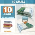 thumbnail image 2 of Bolsas de almacenamiento al vacío, 10 pequeñas bolsas de sellado al vacío que ahorran espacio, bolsas espaciales, bolsas selladoras al vacío para ropa con bomba manual de viaje (10S), 2 of 6