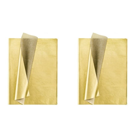 Gold Tissue Paper, 100 Sheets Metallic Gift Wrapping Paper For Birthday  Party,Anniversary Valentine's Day Decoration