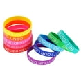 thumbnail image 4 of 20Pieces Inspirational Silicones Bracelets with Motivational Quote Multiple Colored Wristbands for Kids and Adults, 4 of 8
