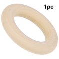 thumbnail image 1 of Lefu 1pc Unfinished Wooden Rings Multiple Sizes Solid Color Natural Wood Circle Rings, 1 of 9