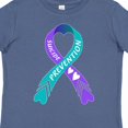 thumbnail image 4 of Inktastic Suicide Prevention Blue and Purple Ribbon with Hearts Boys or Girls Toddler T-Shirt, 4 of 5