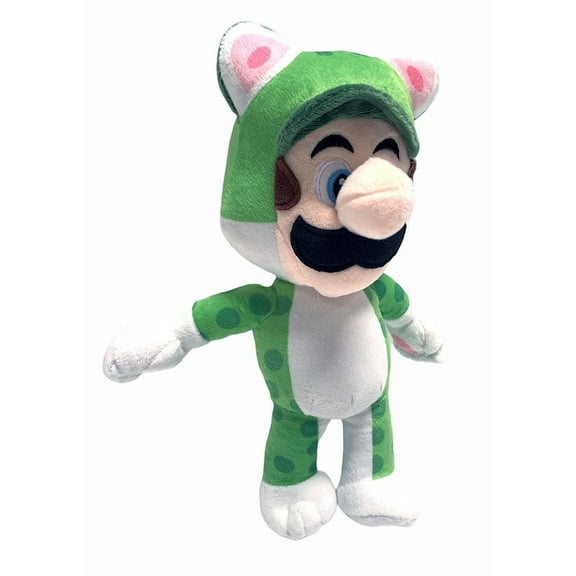 Super Mario Cat Luigi 12 Inch Stuffed Plush Toy Figure