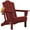 Red, variant on KINGYES Folding Adjustable Adirondack Chair, All Weather Use Reclining Adirondack Chair, HDPE Adirondack Outdoor Chair - Grey