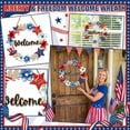 thumbnail image 2 of StlyGar 4th of July Hanging Door Sign Wooden Double-Sided Printing Flower Star Patriotic Wall Door hanger Fourth of July Independence Day Memorial Day July 4th Window Porch Decorations, 2 of 7