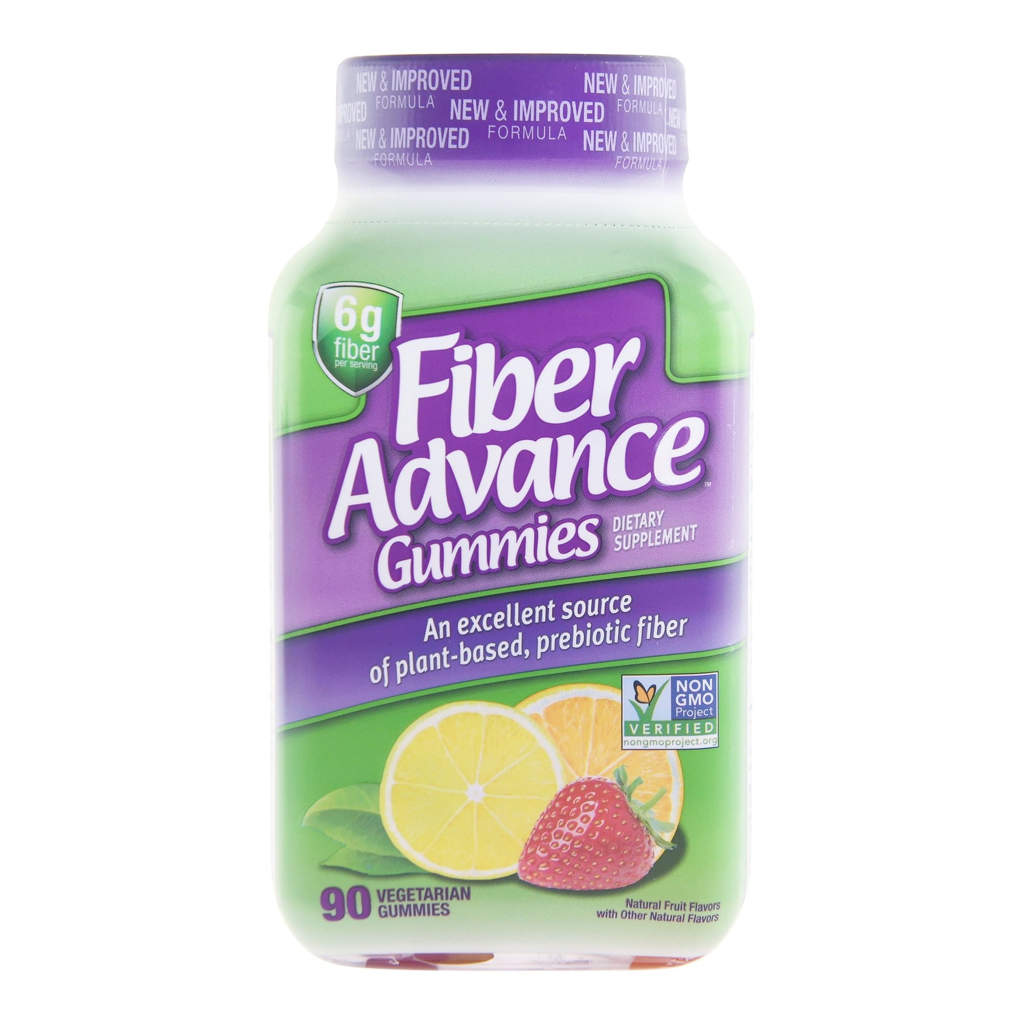 FIBER ADVANCE Daily Fiber Dietary Supplement, Adult Gummies, 90 ct