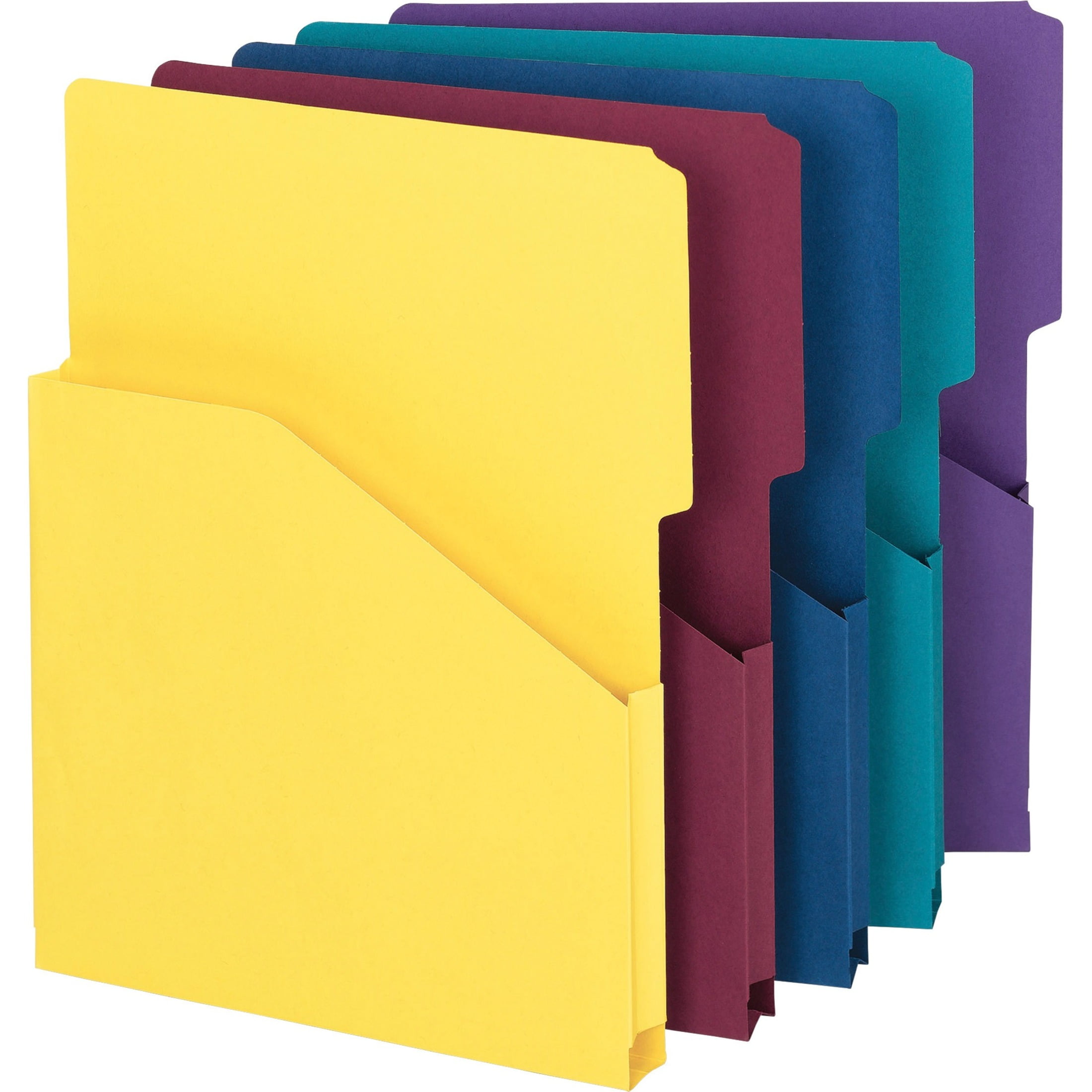 Smead Organized Up Heavyweight Vertical File Folders Assorted Bright Tones 6 