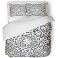 thumbnail image 1 of Juego de Ropa de Cama de 3 Piezas ABPHQTO Medallón Círculos en Blanco y Negro Patrón de Mandala Funda Nórdica con 2 Fundas de Almohada, 1 of 1