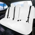 thumbnail image 3 of For 2018-2022 Toyota Camry FH Group Faux Leather Custom Fit Waterproof Car Seat Covers - Rear Solid White, 3 of 4