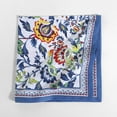 thumbnail image 4 of Fingercraft Cloth Napkin, Cotton Linen Blend Printed Table Napkins, Soft and Absorbent Fabric, 12 piece , 20x20In Blue Floral, 4 of 8
