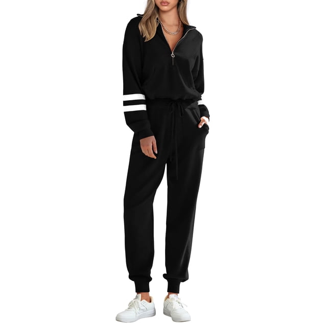 Conjunto Deportivo PRETTYGARDEN Mujer 2 Piezas Pulóver y Jogger XL