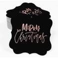 thumbnail image 2 of Inkdotpot Pack Of 100 Merry Christmas Paper Tags DIY Craft Bracket Shape Real Rose Gold Foil Hang Tags, 2 of 6