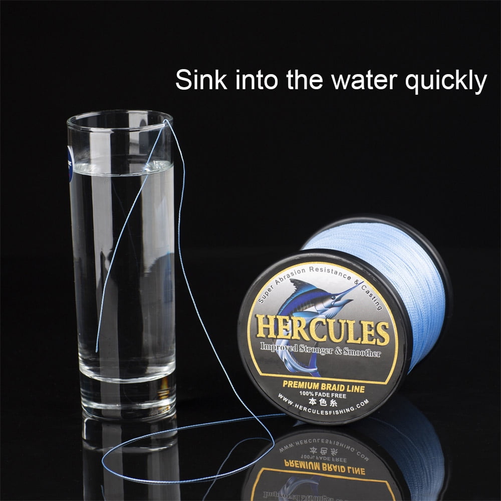 HERCULES Braided Fishing Line, Not Fade, 1094 Yards PE Lines, 4 Strands Multifilament Fish Line, 100lb Test for Saltwater and Freshwater, Abrasion Resistant, Brown, 100lb, 1000m