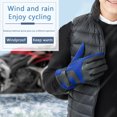 thumbnail image 5 of Gants à Écran Tactile Hiver Chauds Coupe-Vent pour Téléphone Intelligent, Gants Thermiques pour Randonnée, Conduite, Cyclisme, Course (Bleu), 5 of 5