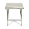 thumbnail image 4 of Noble House Esmeralda Farmhouse Indoor Acacia Wood Side Table in Light Gray, 4 of 11