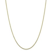 10k 1.3mm Solid D/C Cable Chain in 10k Yellow Gold