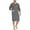 Dark Grey, variant on Men's Cotton Robe Short Sleeve Lightweight Summer Bathrobes for Men Zip up House Coat with Pockets(Blue, XX-Large)