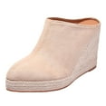 thumbnail image 3 of Womens Platform Clogs Espadrilles Wedge Shoes Closed Toe Sandals Comfortable Slip On Sandals, 3 of 7
