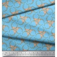 thumbnail image 2 of Soimoi Blue Heavy Canvas Fabric Wreath Floral Print Fabric by Yard 58 Inch Wide, 2 of 3